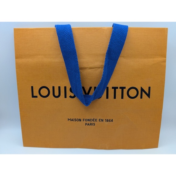 Louis Vuitton Other - Louis Vuitton Small Gift Bag Orange Brown Blue Double Handles 9.75 x 8.25 x 6